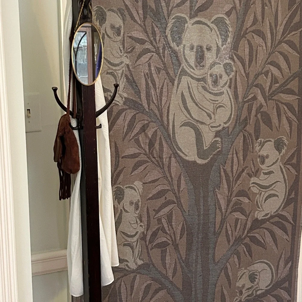 Gum Tree Koalas Blanket 2 Side FLiPSiDE Jacquard Loom Weave 100% Organic Cotton